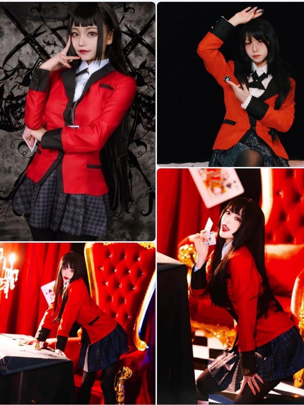 Yumeko Jabami Costume School Uniforms Anime Cosplay Party Full Set